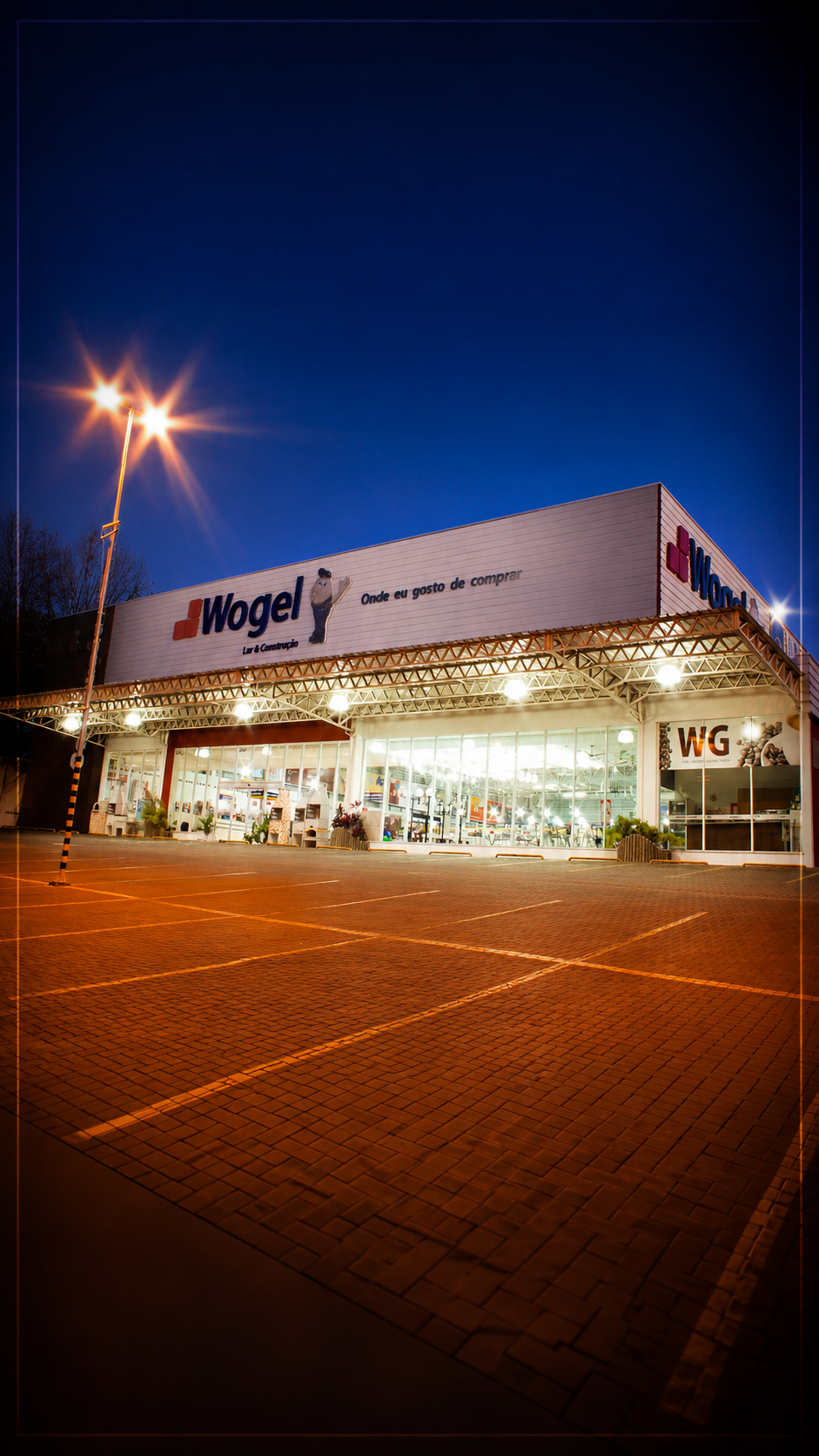 Fachada da marca Wogel Lar e Construção