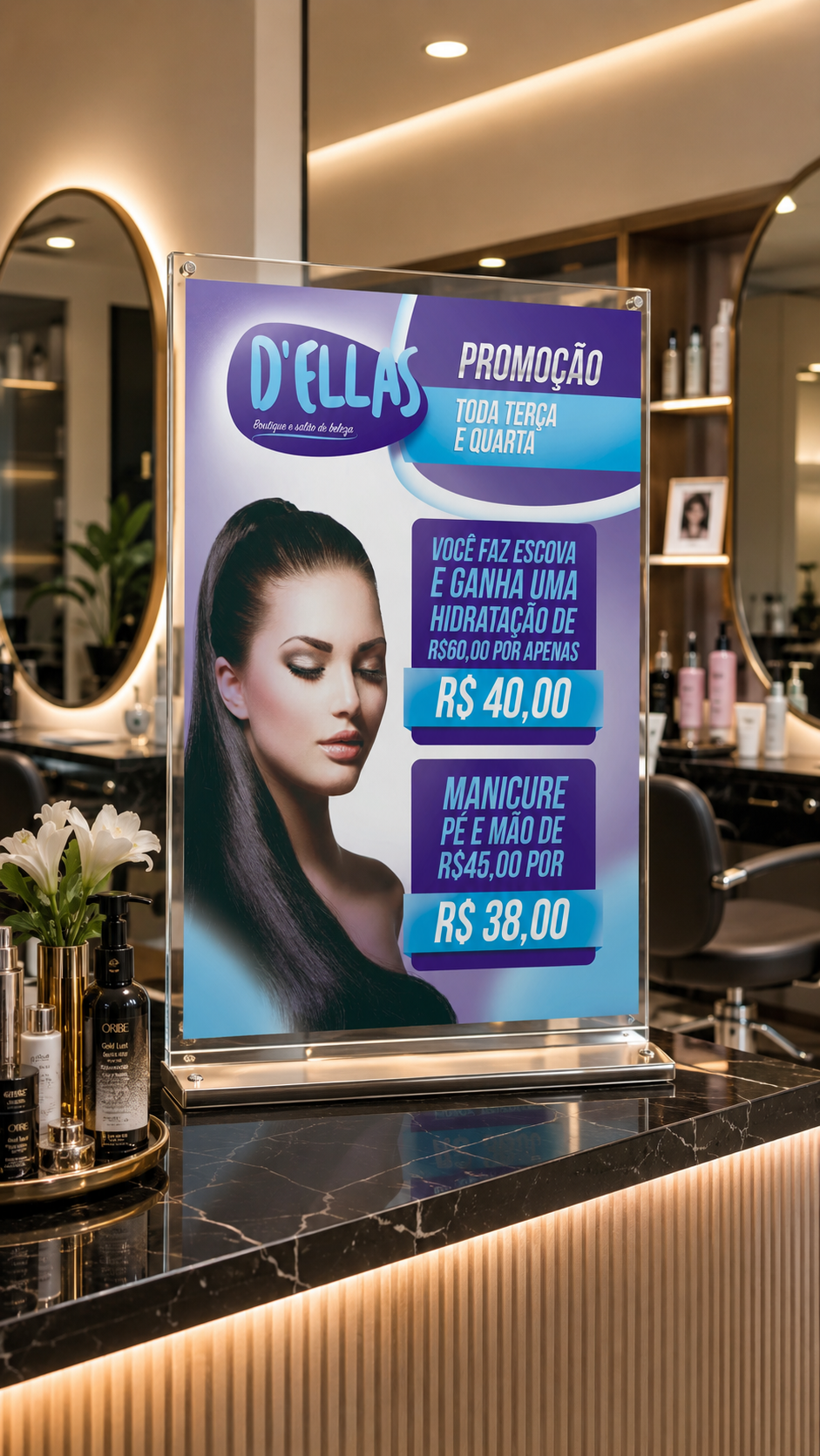 Display promocional da D'Ellas