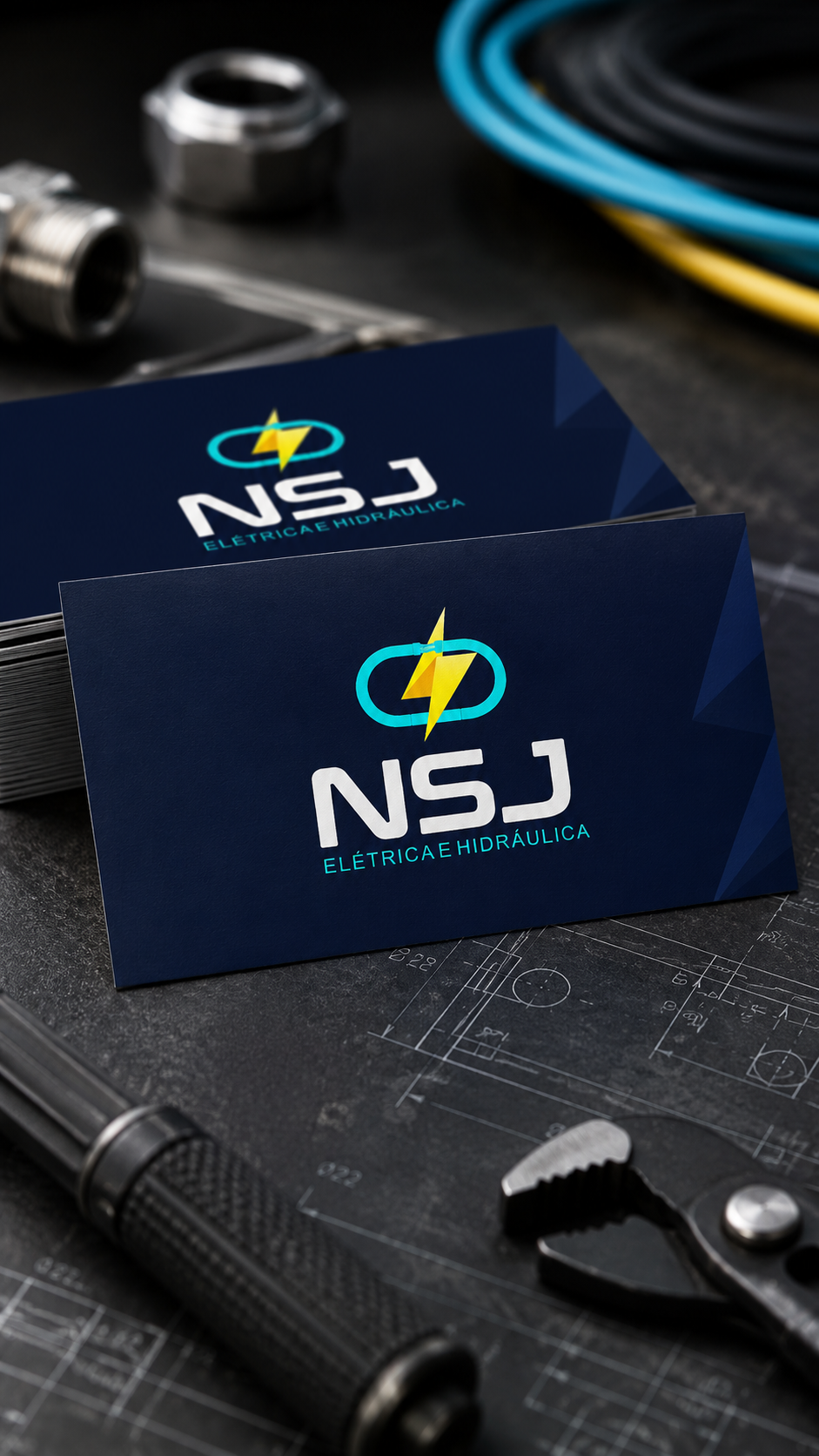 Cartões da NSJ Elétrica e Hidráulica
