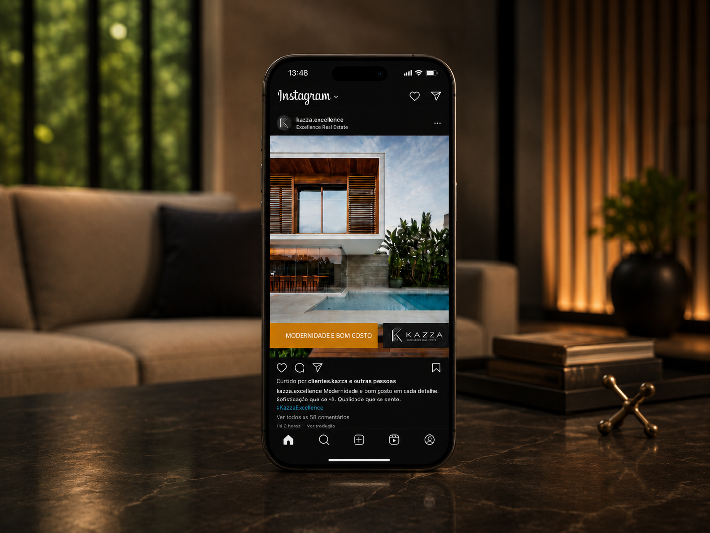 Conteúdo digital para a Kazza Excellence Real Estate