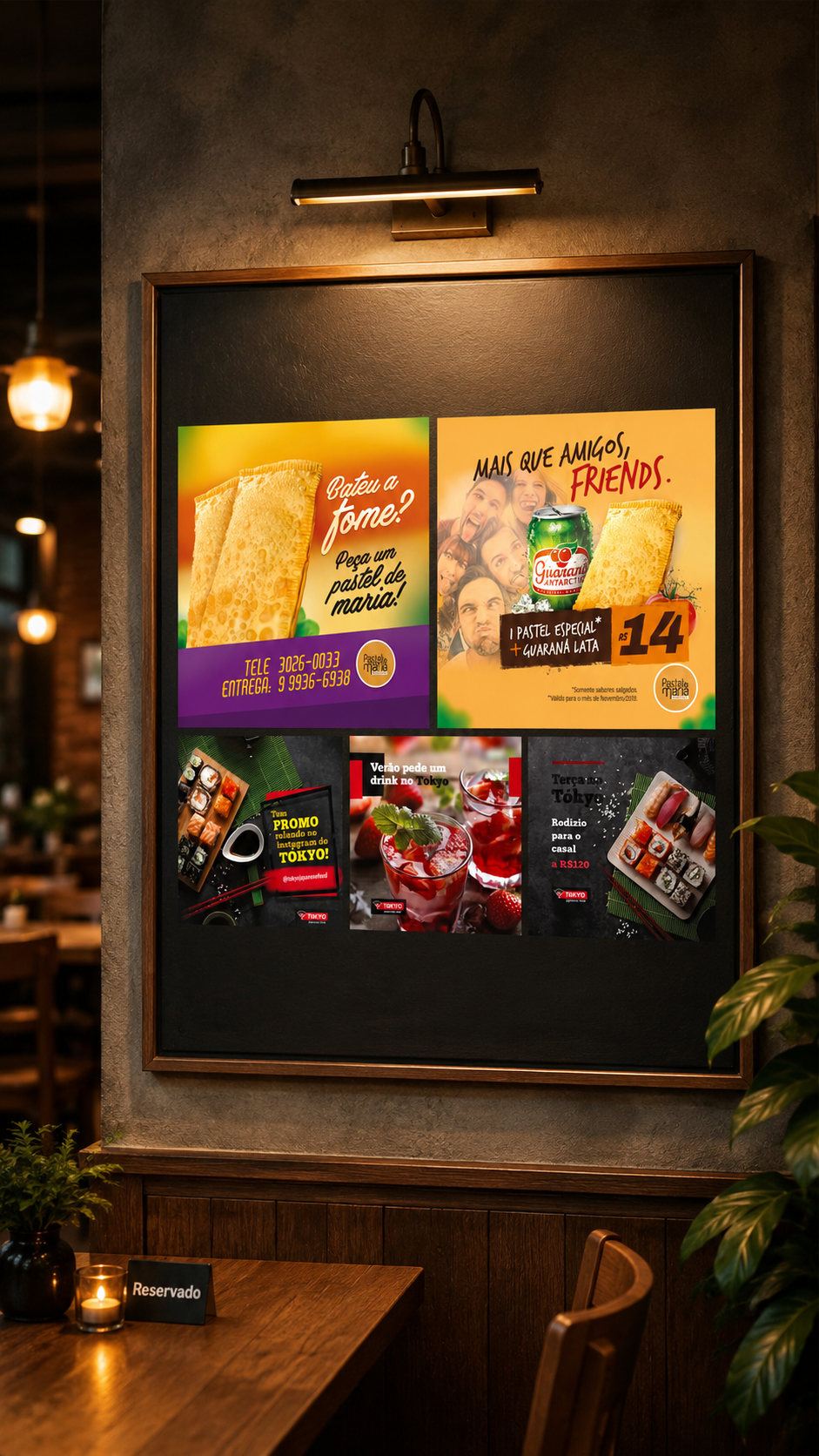 Campanhas digitais para Pastel da Maria e Tókyo